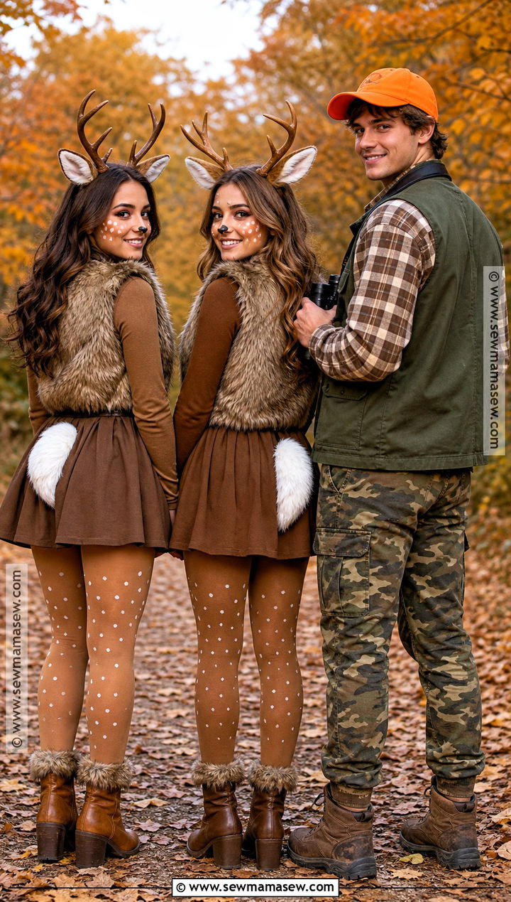Deer Couple And Hunter Trio Costume - 40 deer and hunter costume ideas