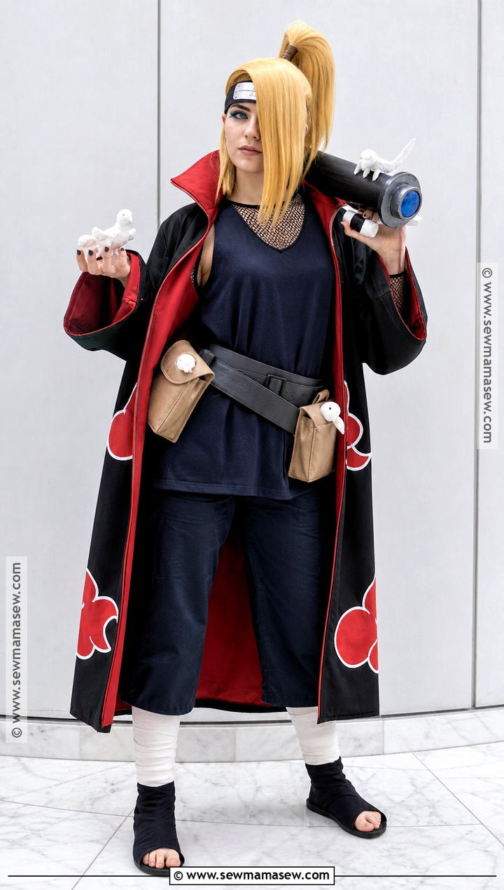 Deidara Cosplay With Open Akatsuki Cloak - 30 deidara cosplay ideas