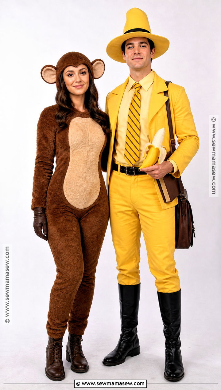 Deluxe Curious George Couple Costume - 35 curious george couple costume ideas