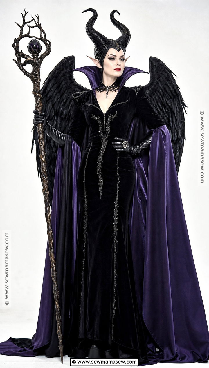 Deluxe Maleficent Costume With Gown Wings And Horns - 50 maleficent costume ideas