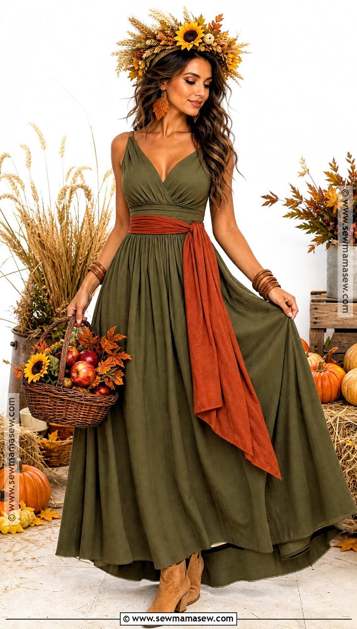 Demeter Harvest Goddess Costume - 35 Goddess Halloween Costume Ideas
