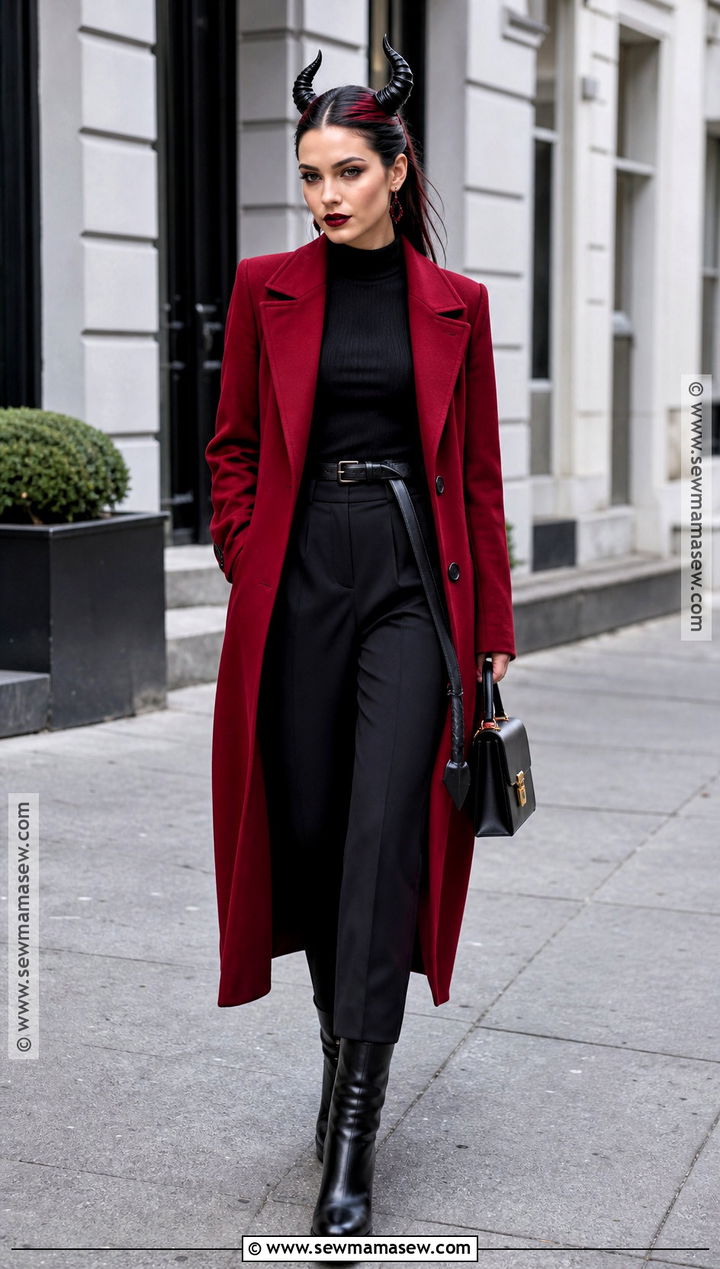 Demon Outfit With Long Red Coat - 30 demon outfit ideas