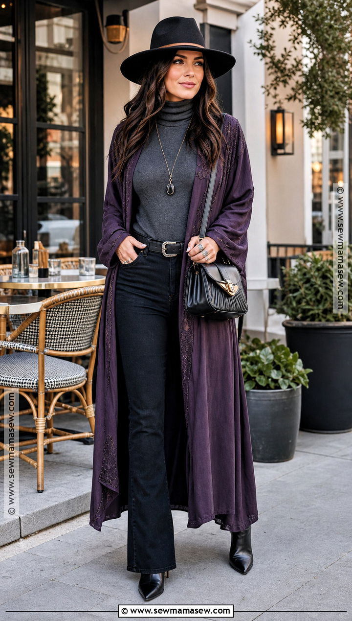 Denim And Duster Witch Outfit - 30 Modern Witch Outfit Aesthetic Ideas