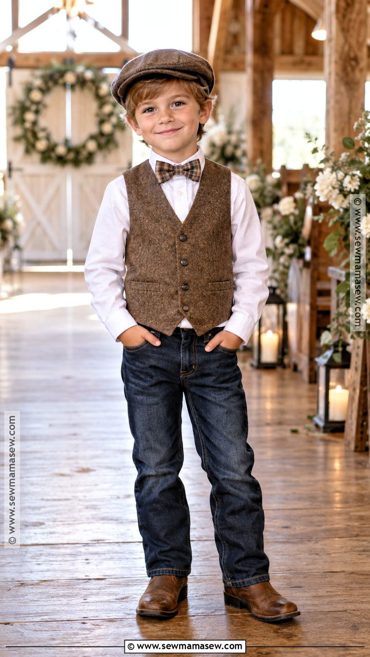 Denim And Tweed Ring Bearer Outfit - 20 fall ring bearer outfit ideas