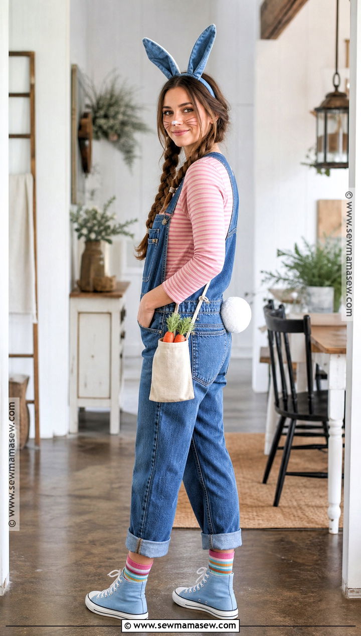 Denim Bunny Costume - 30 bunny costume aesthetic ideas
