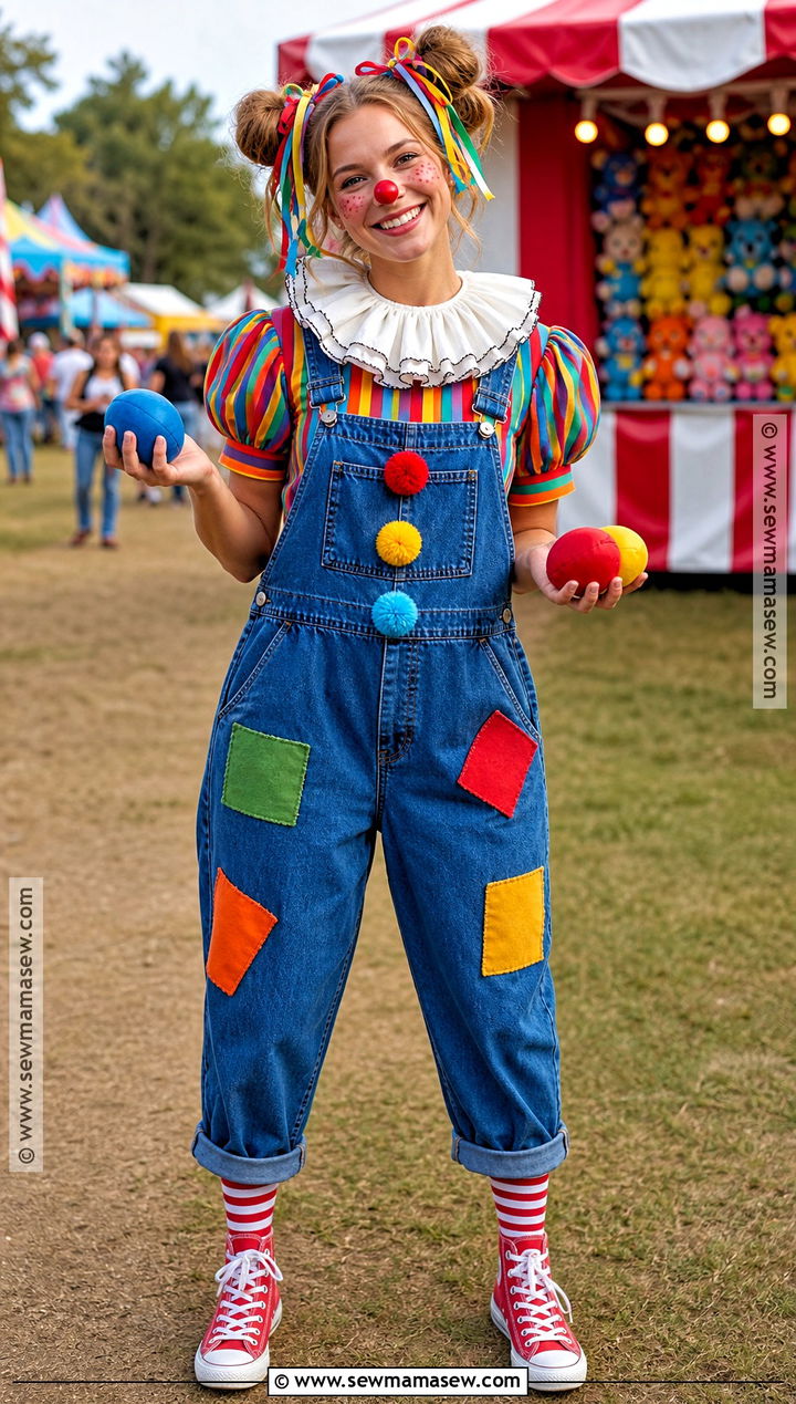 Denim Clown Costume - 35 clown costume inspo ideas
