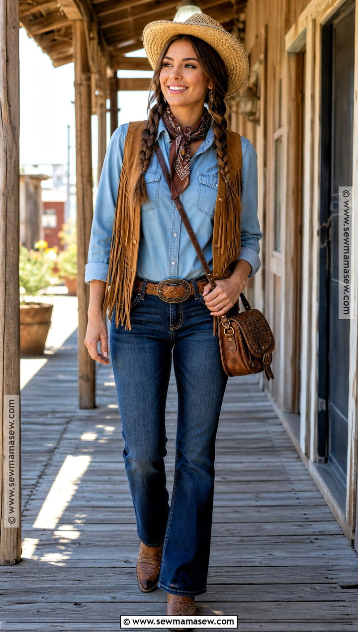 Denim Cowgirl Costume - 30 costume cowgirl ideas