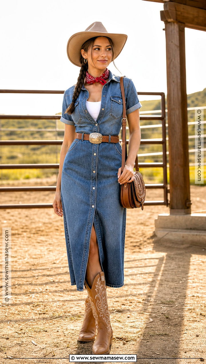 Denim Dress Cowboy Costume - 35 cowboy costume women's ideas