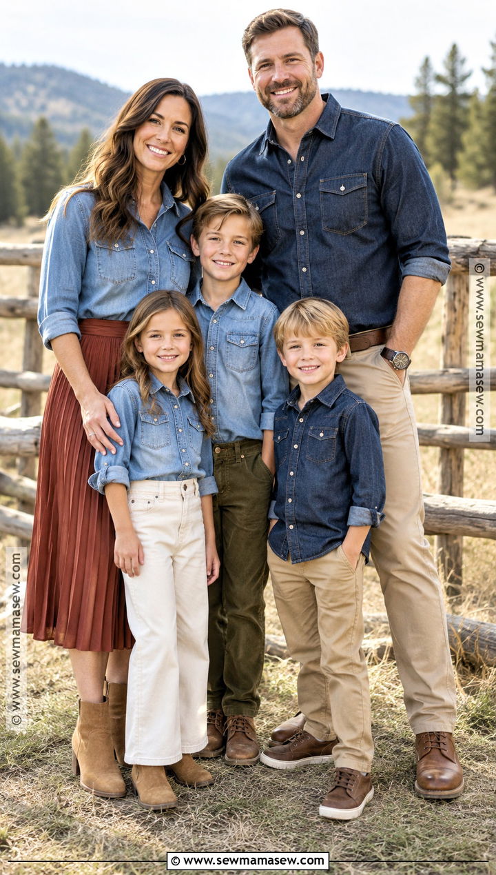 Denim Family Shirt Outfit - 15 family fall shirts