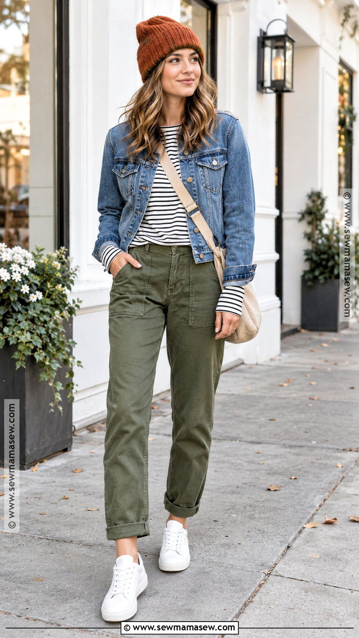 Denim Jacket And Beanie Outfit - 20 fall beanie outfit ideas