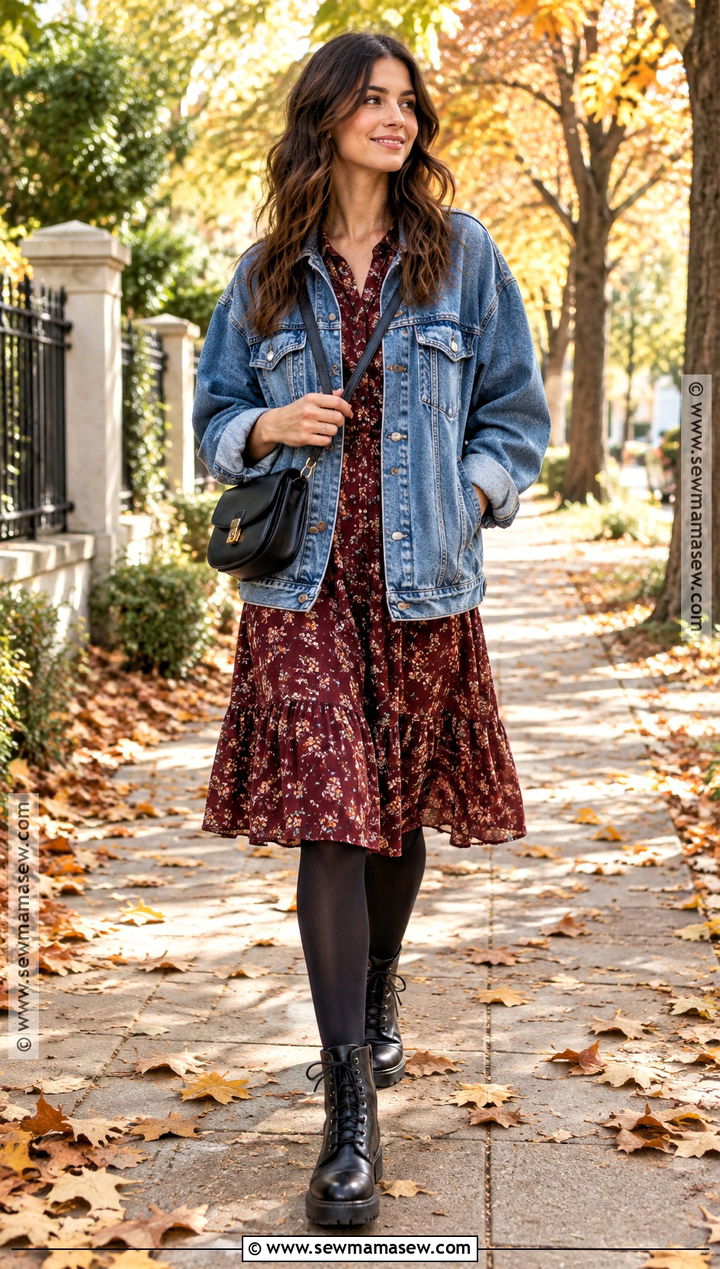 Denim Jacket And Combat Boots Outfit - 15 Autumn Outfit With Jacket And Boots