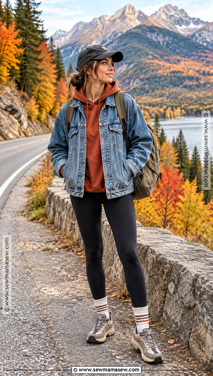 Denim Jacket Fall Mountain Outfit - 15 fall mountain getaway outfits