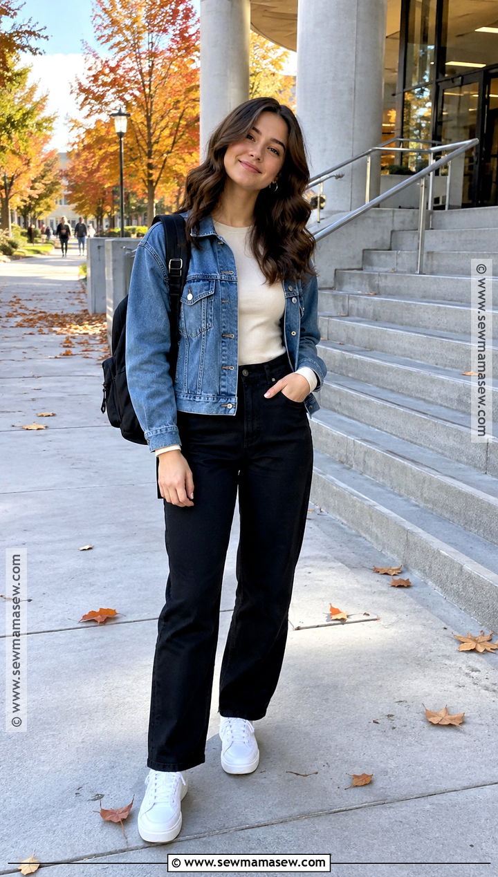 Denim Jacket Fall School Outfit - 25 Fall School Fits