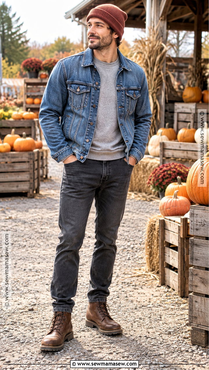 Denim Jacket Pumpkin Patch Outfit - 25 pumpkin patch outfit ideas for men