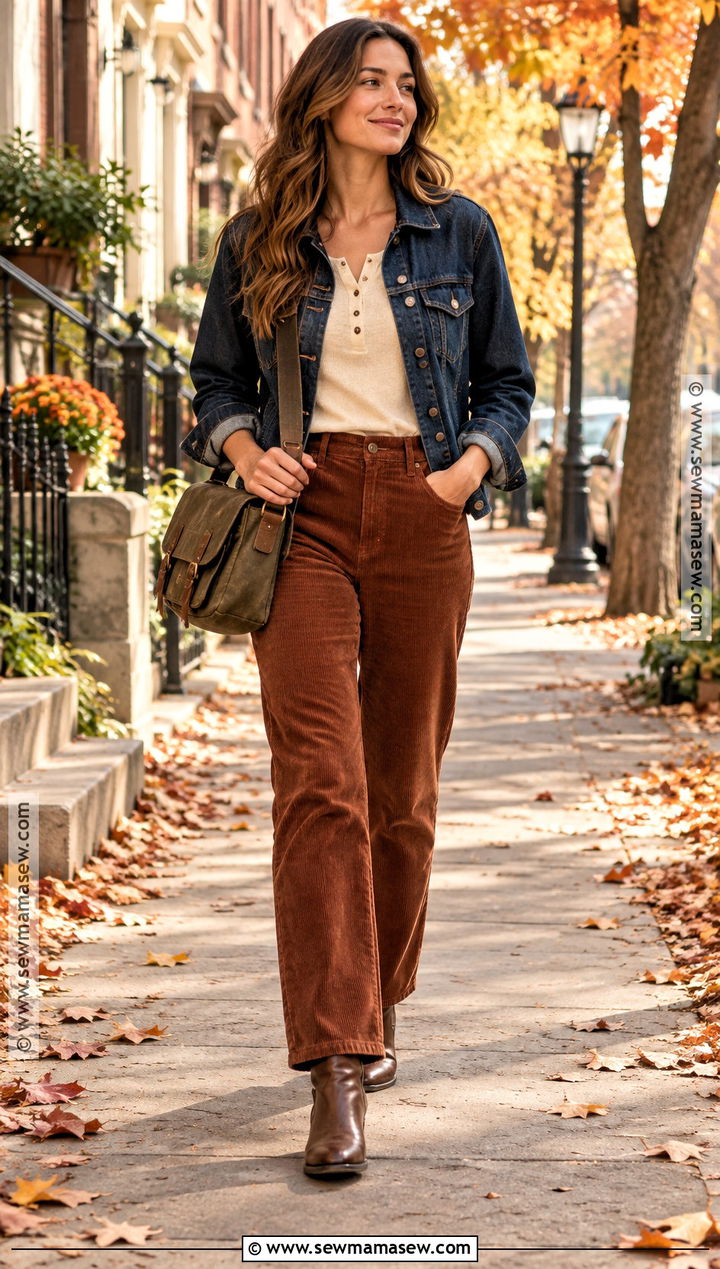 Denim Jacket With Corduroy Pants - 15 fall outfits masculine