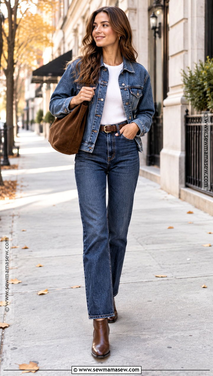 Denim Jacket With Denim Jeans Outfit - 15 Outfits For Fall 2026
