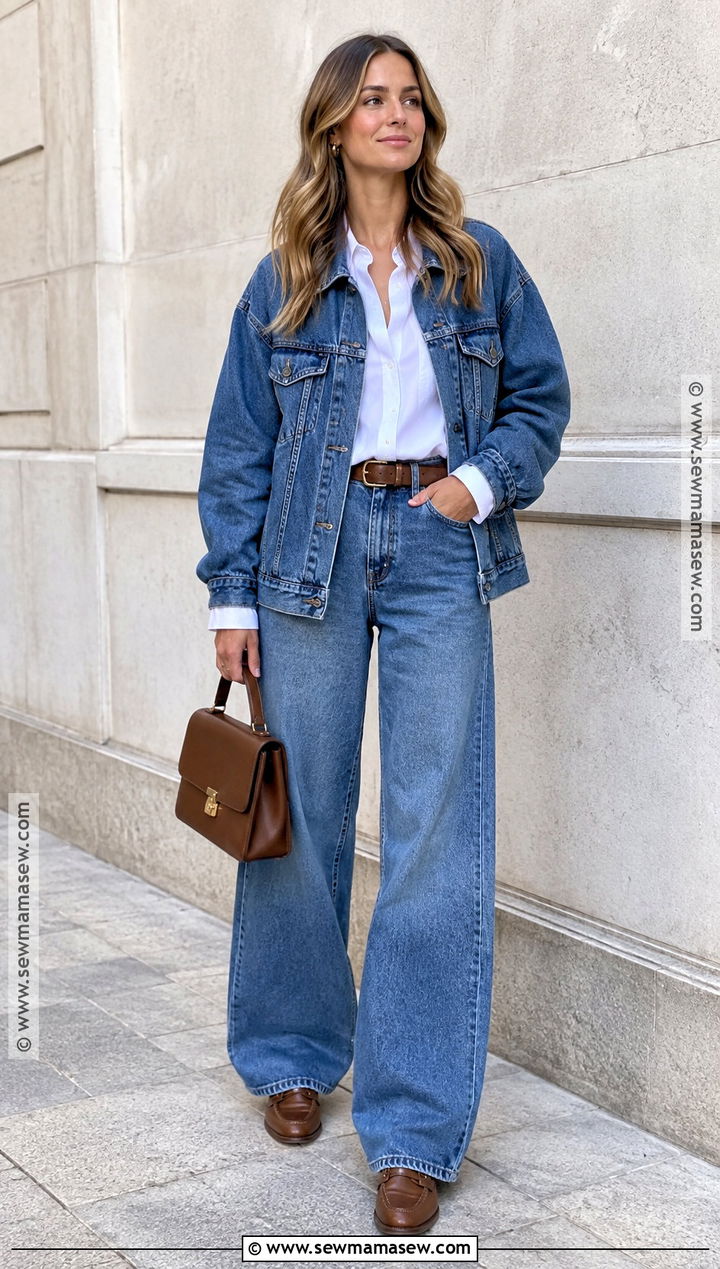 Denim Jacket With Double Denim Outfit - 15 fall denim jacket ideas