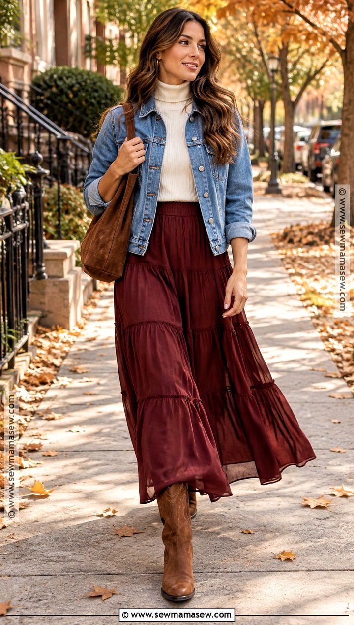 Denim Jacket With Maxi Skirt - 15 fall 2026 jacket trends