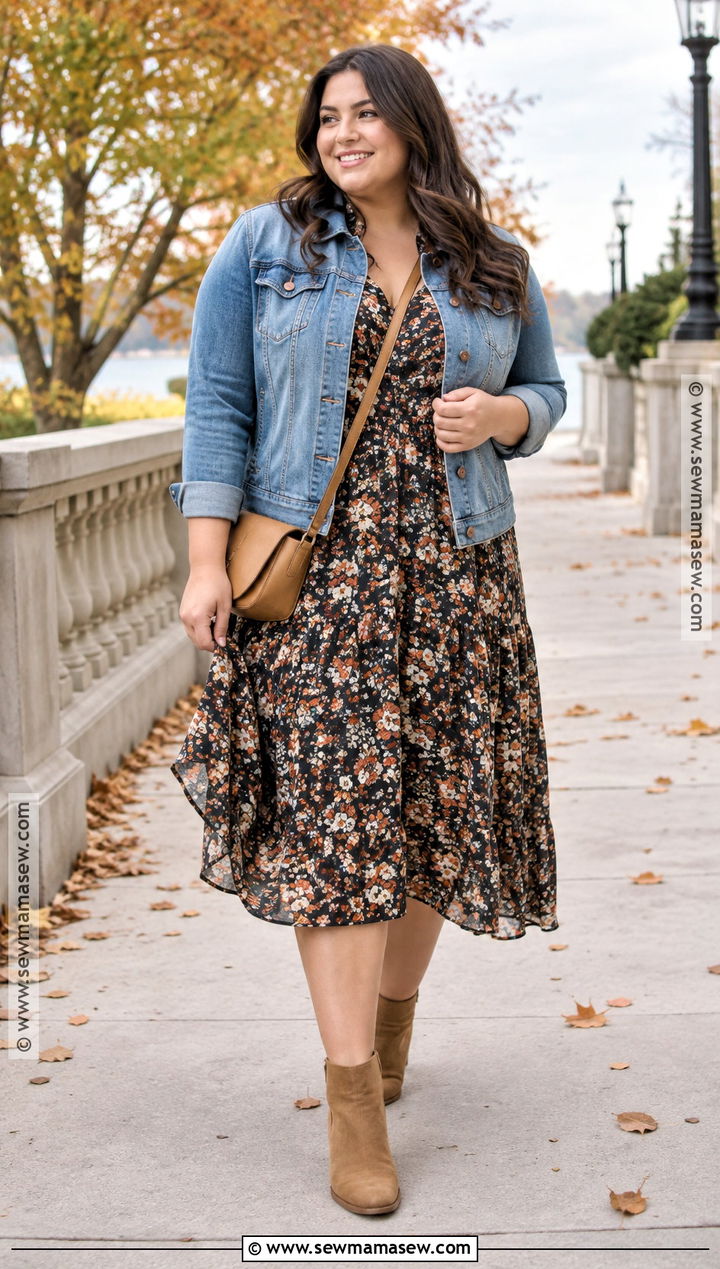 Denim Jacket With Midi Dress - 15 lane bryant fall jackets
