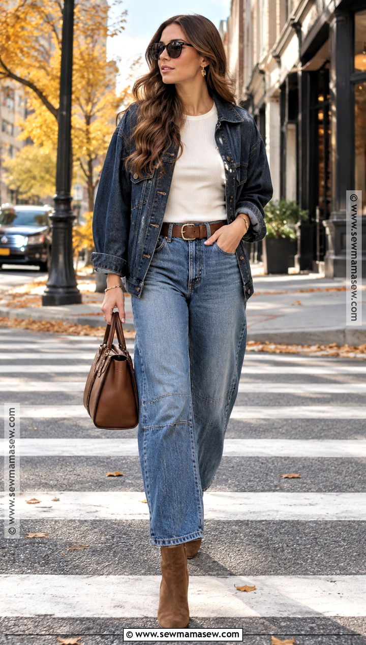 Denim Jacket and Denim Jeans - 20 Fall Street Fashion Ideas