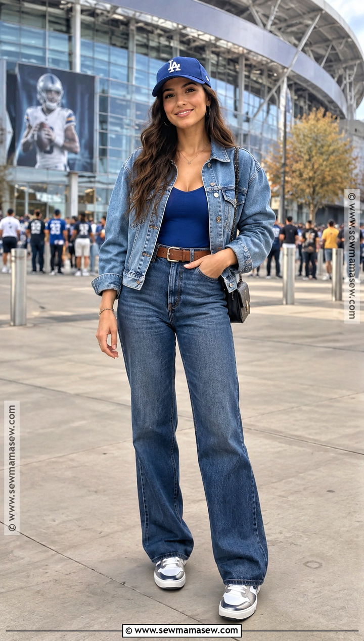 Denim On Denim Fall Game Day Outfit - 25 Fall Game Day Outfit Ideas