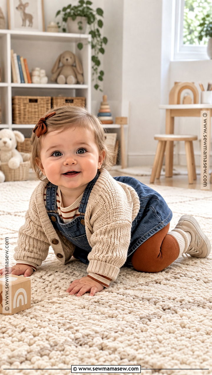 Denim Overall Dress Baby Fall Outfit - 20 baby fall outfits for girls