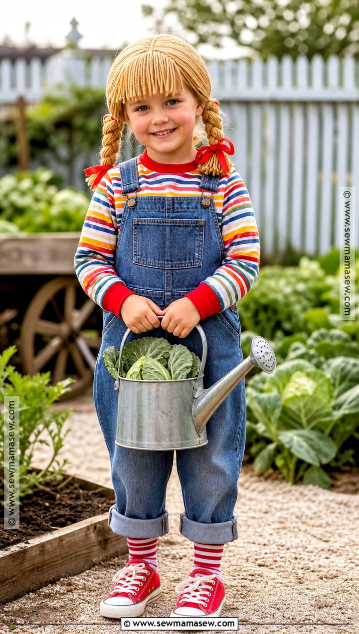 Denim Overalls Cabbage Patch Doll Costume - 35 Cabbage Patch Doll Costume Ideas
