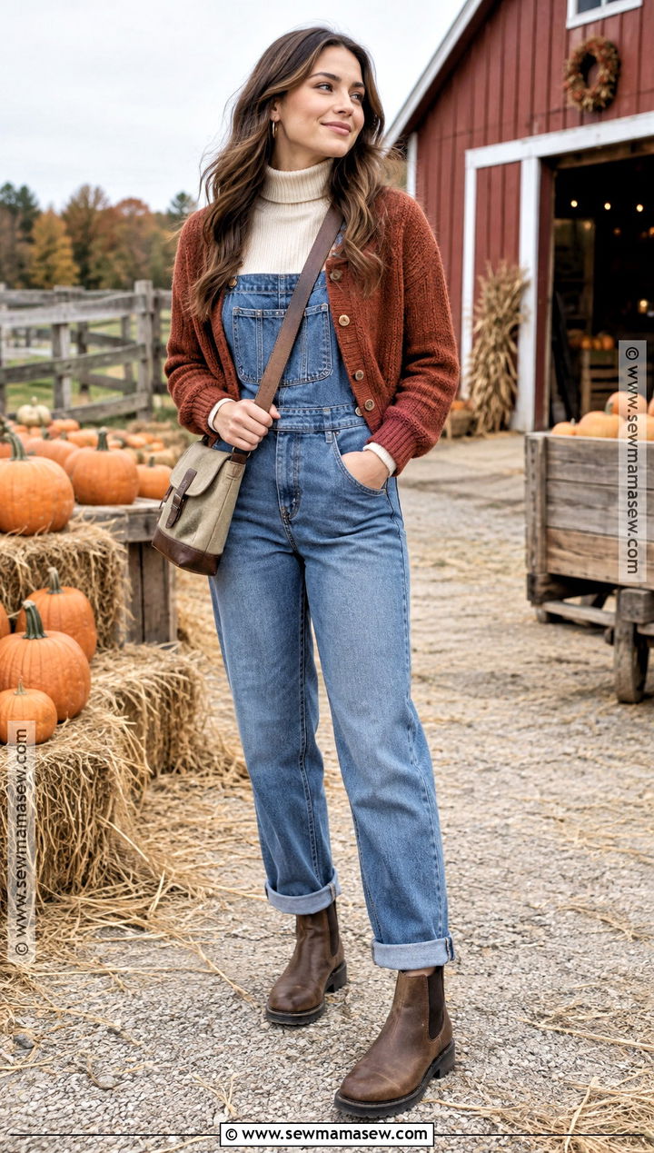 Denim Overalls Pumpkin Farm Outfit - 25 pumpkin farm outfit ideas