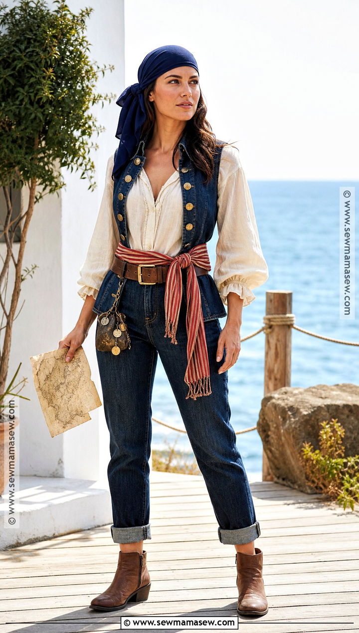 Denim Pirate Costume - 35 easy pirate costume ideas