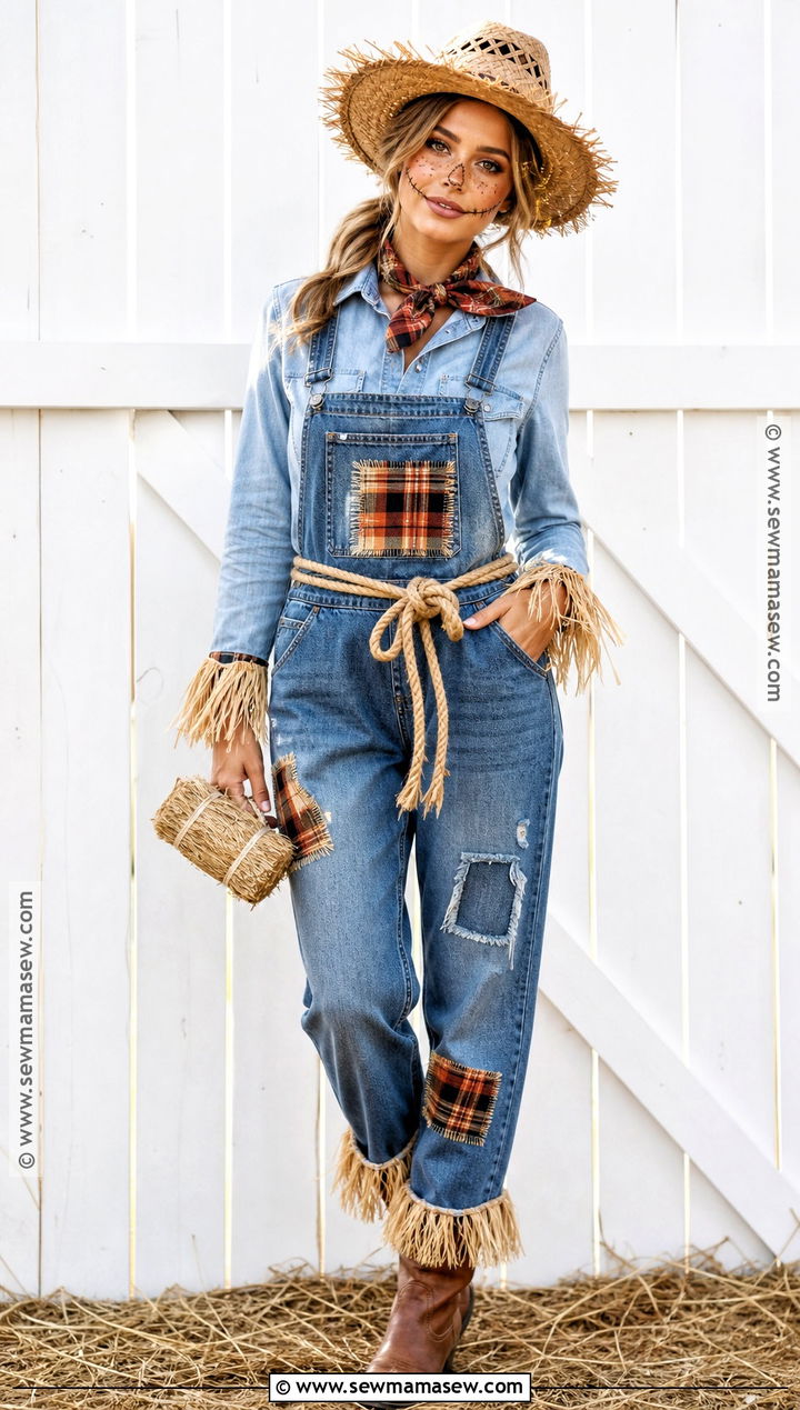 Denim Scarecrow Costume - 35 Scare Crow Halloween Costume Ideas