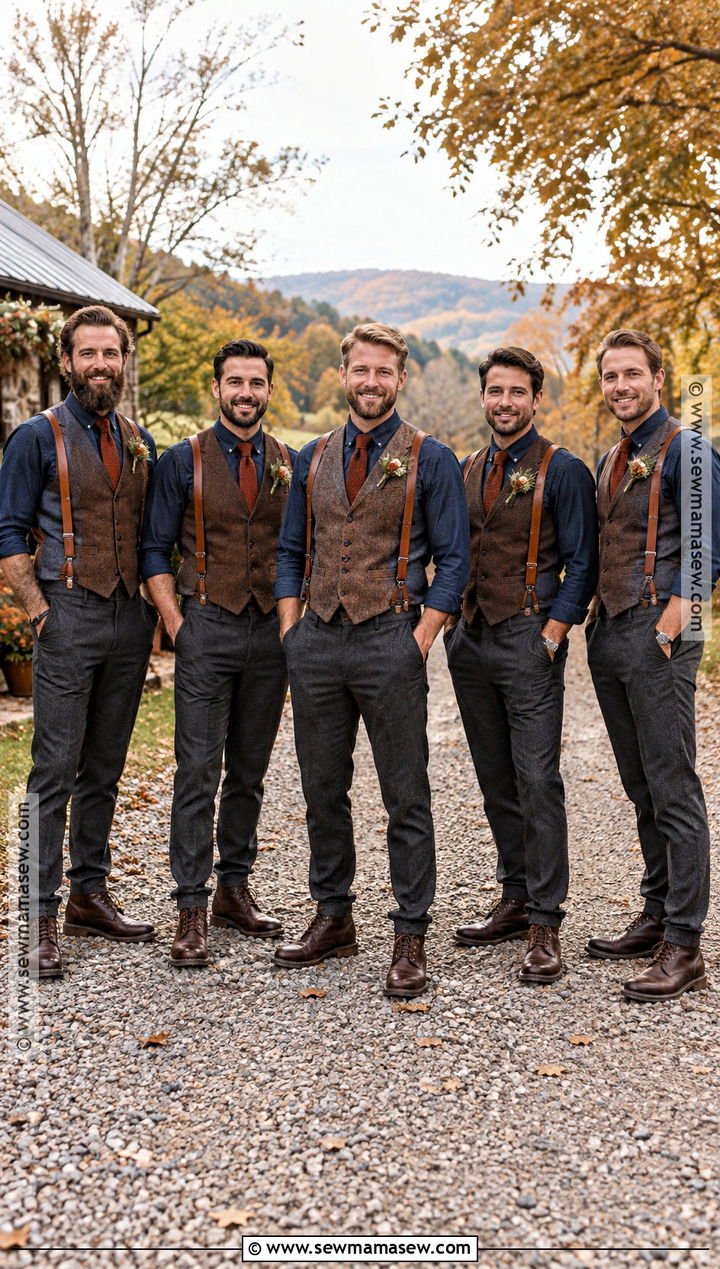 Denim Shirt Boho Fall Groomsmen Attire - 15 boho fall groomsmen attire ideas