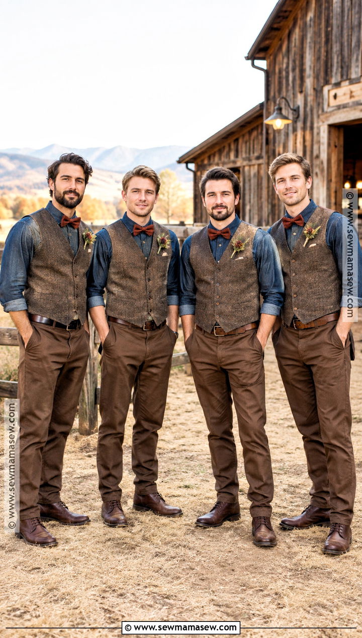 Denim Shirt Groomsmen Attire - 15 groomsmen attire rustic fall ideas
