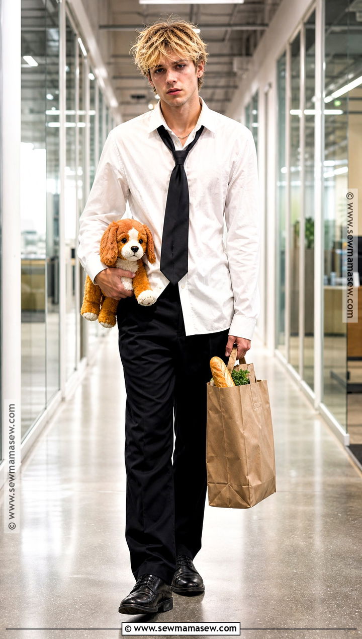 Denji Cosplay With White Shirt And Tie - 35 Last Minute Cosplay Ideas