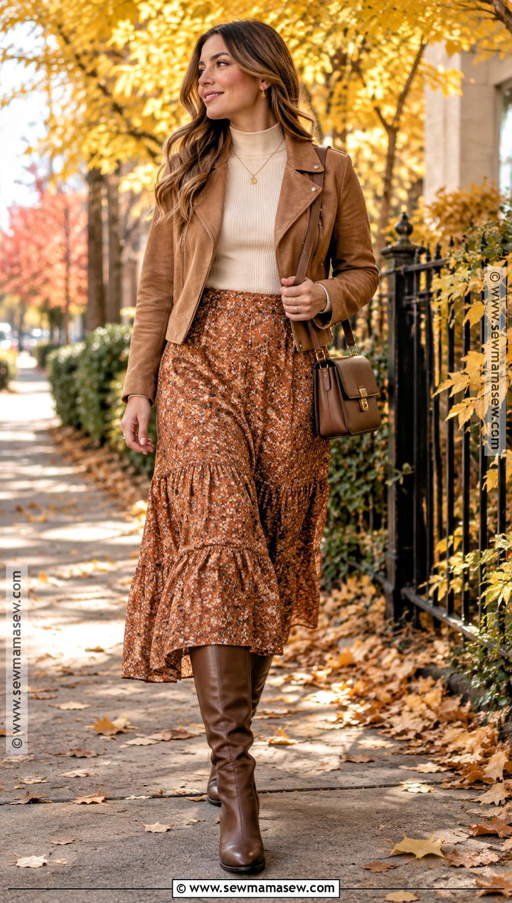 Denver Fall Midi Skirt Outfit - 20 Denver Colorado Outfits Fall