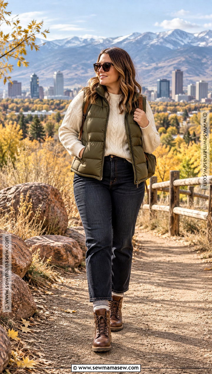 Denver Fall Puffer Vest Outfit - 20 Denver Colorado Outfits Fall