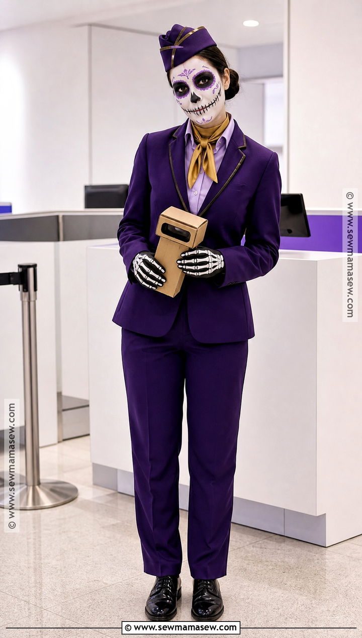 Departure Agent Skeleton Costume - 30 coco halloween costume ideas