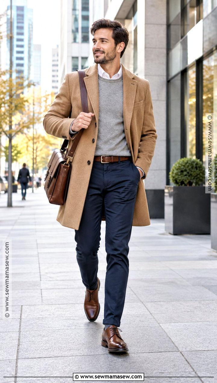 Derby Shoes With Chinos And Crewneck Sweater - 20 fall shoes for men