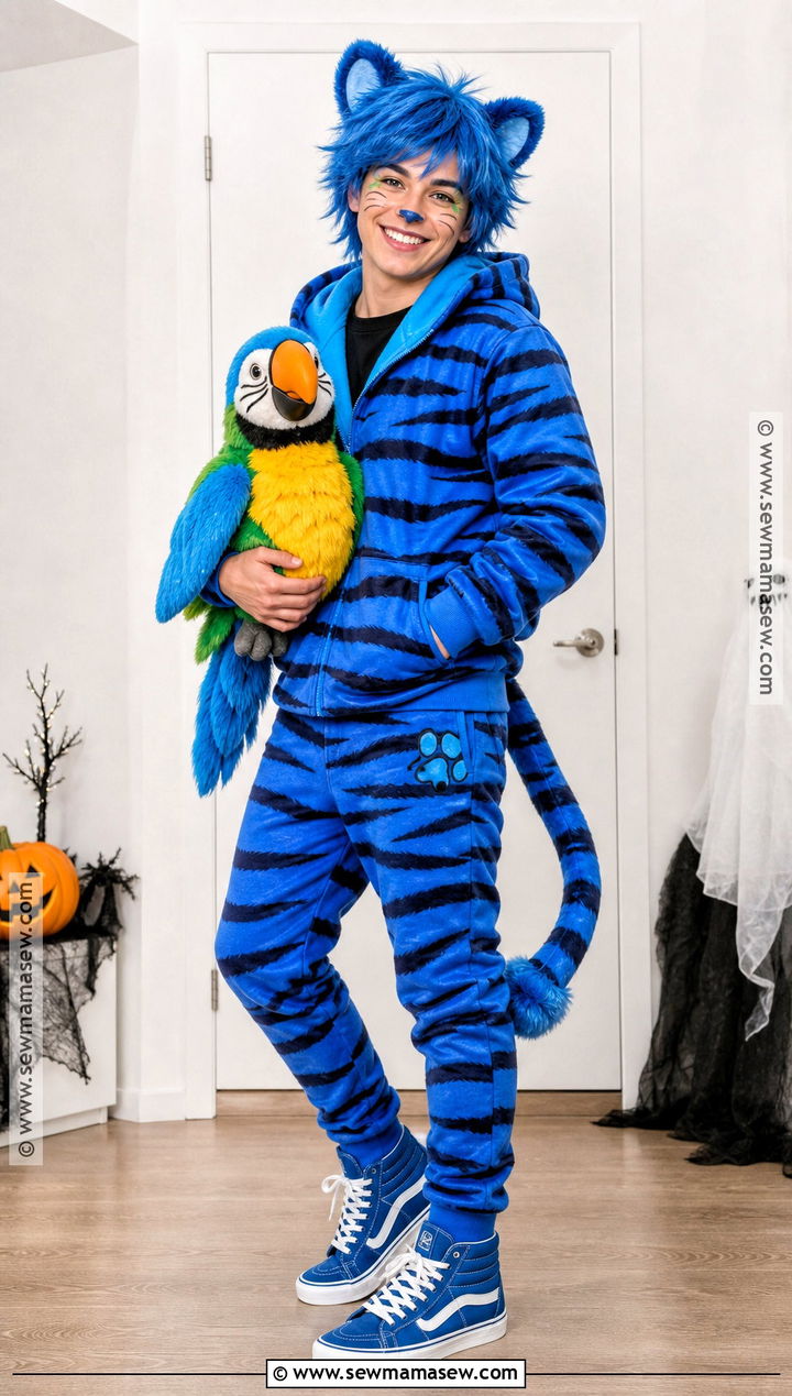 Derpy Blue Tiger Costume - 30 Trending Halloween Costumes