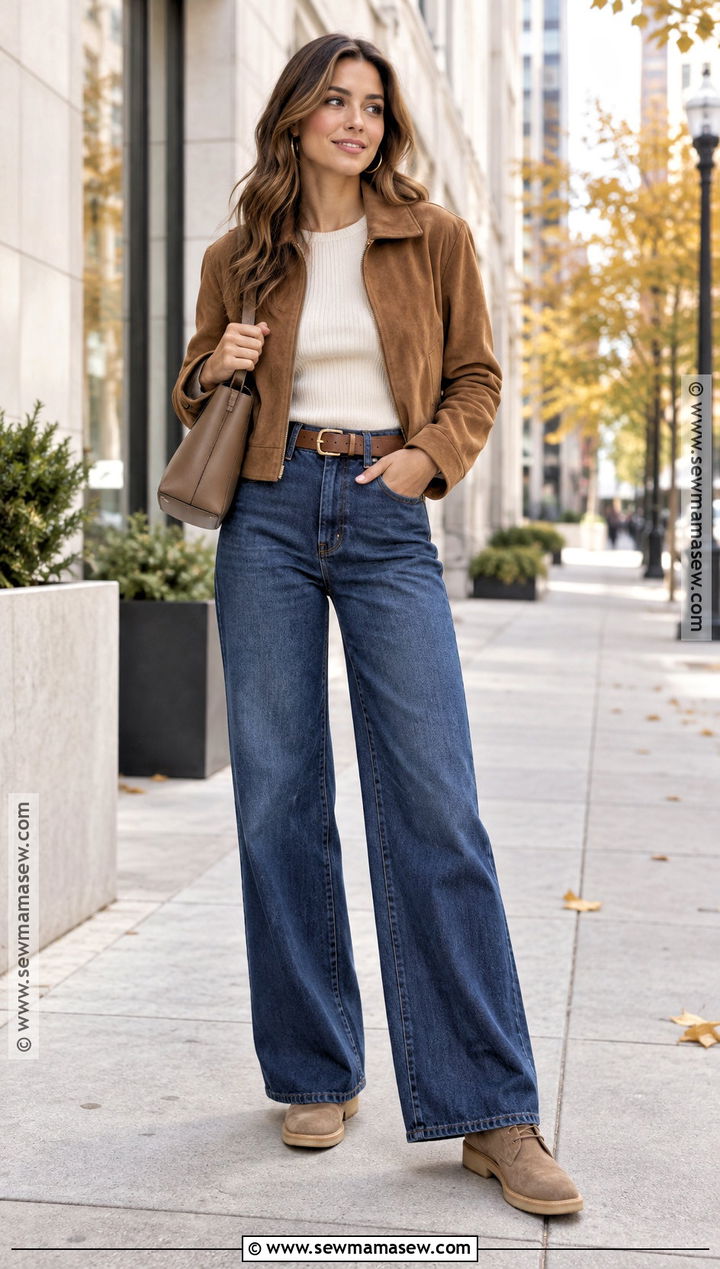 Desert Boots With Wide Leg Jeans - 15 desert boots fall fashion