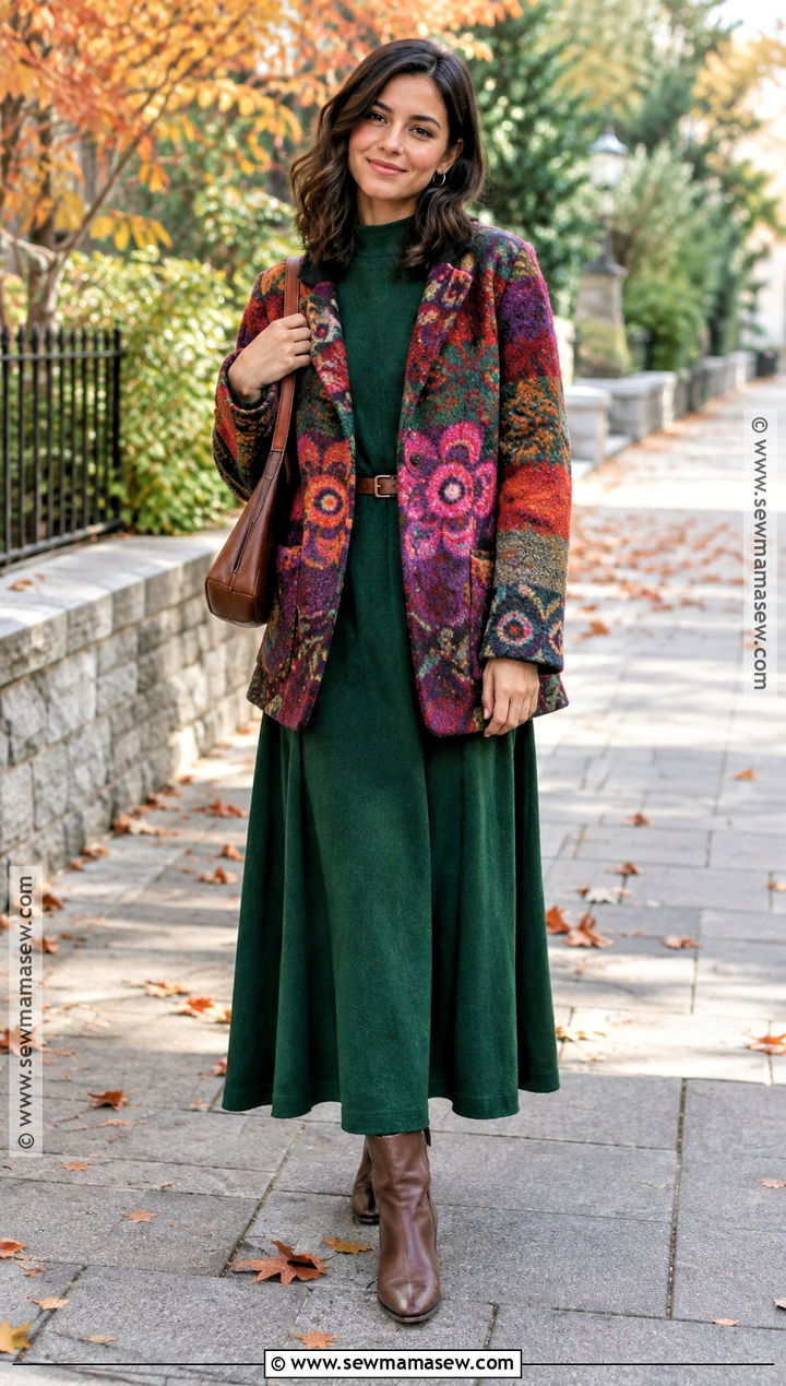 Desigual Short Coat With A Maxi Dress And Boots - 15 desigual fall coats
