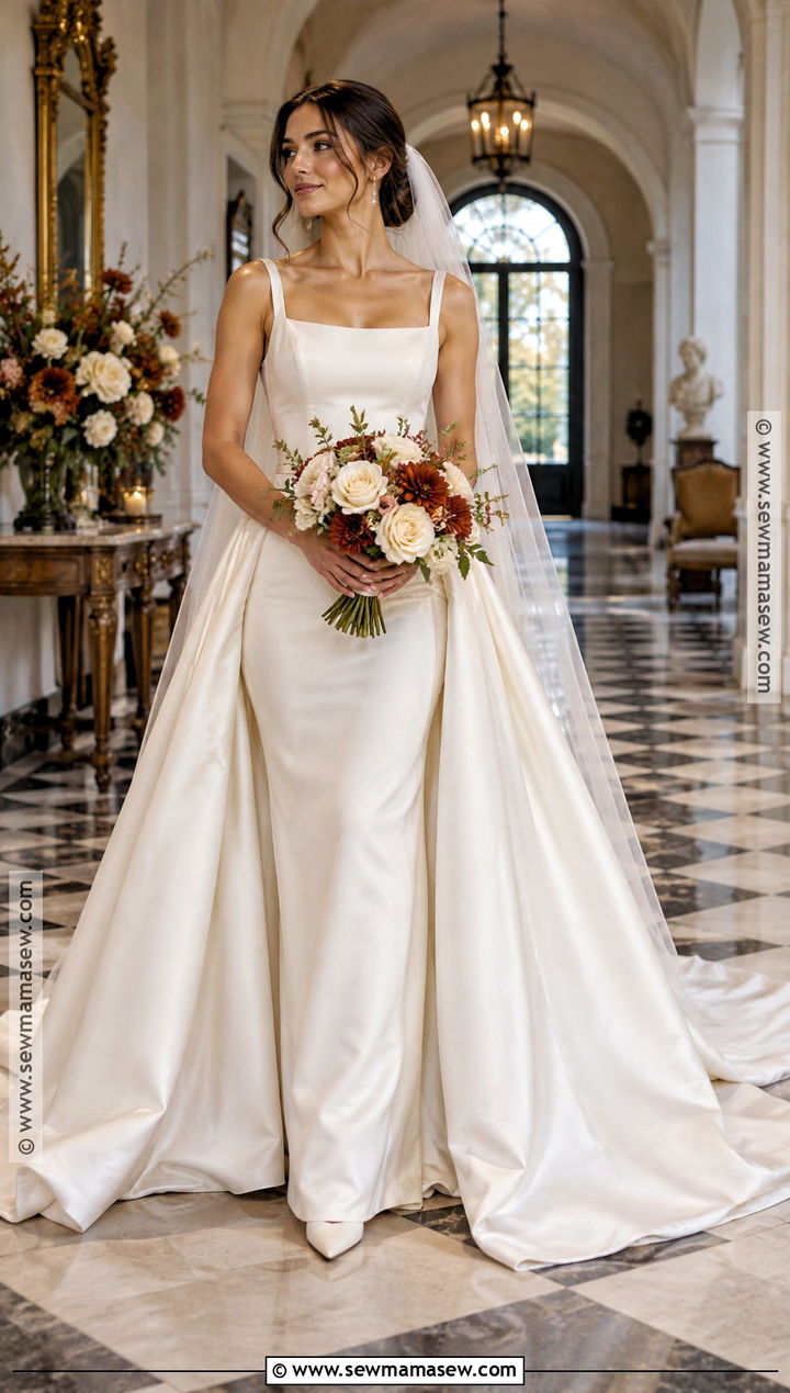Detachable Overskirt Autumn Wedding Dress - 20 autumn wedding dress the bride ideas