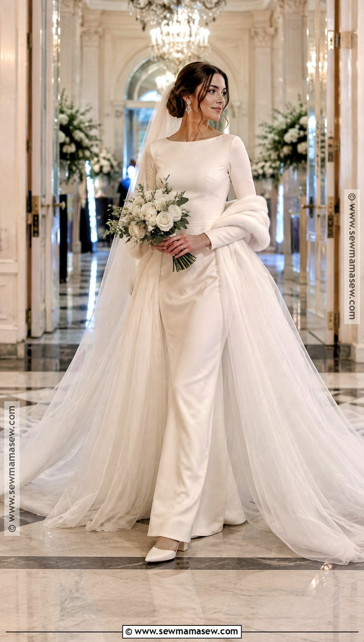Detachable Overskirt November Wedding Dress - 15 november wedding dress brides ideas