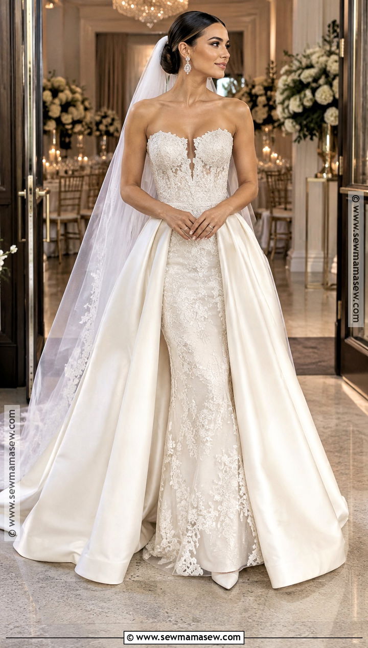 Detachable Overskirt October Wedding Dress - 15 Wedding Dresses October