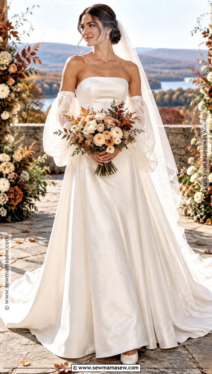 Detachable Sleeve Fall Wedding Gown - 20 fall wedding gowns
