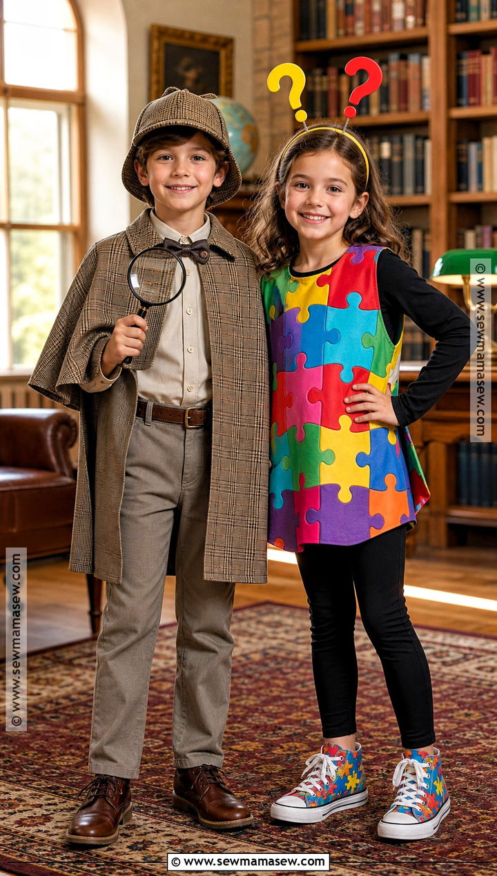 Detective And Clue Sibling Costume - 35 sibling costume ideas