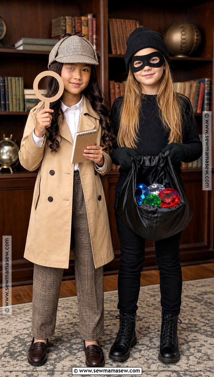 Detective And Jewel Thief Costume - 30 halloween costumes for 2 for girls