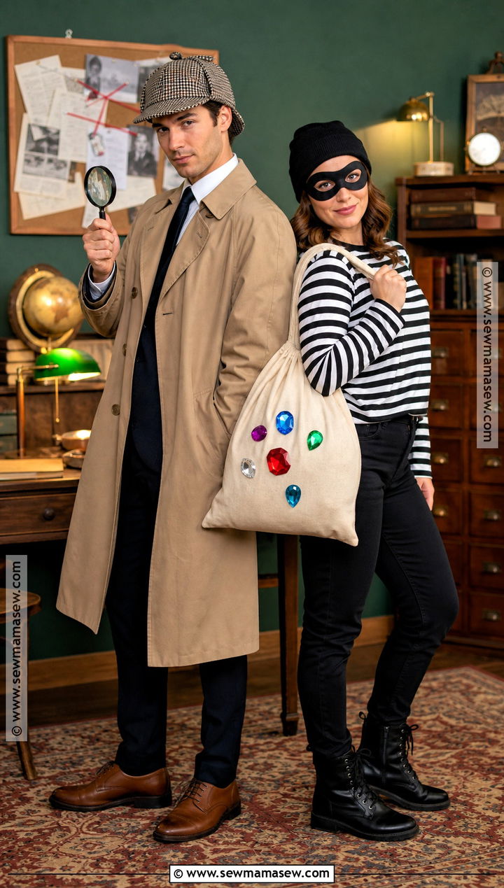 Detective And Jewel Thief Duo Costume - 40 costume halloween duo ideas