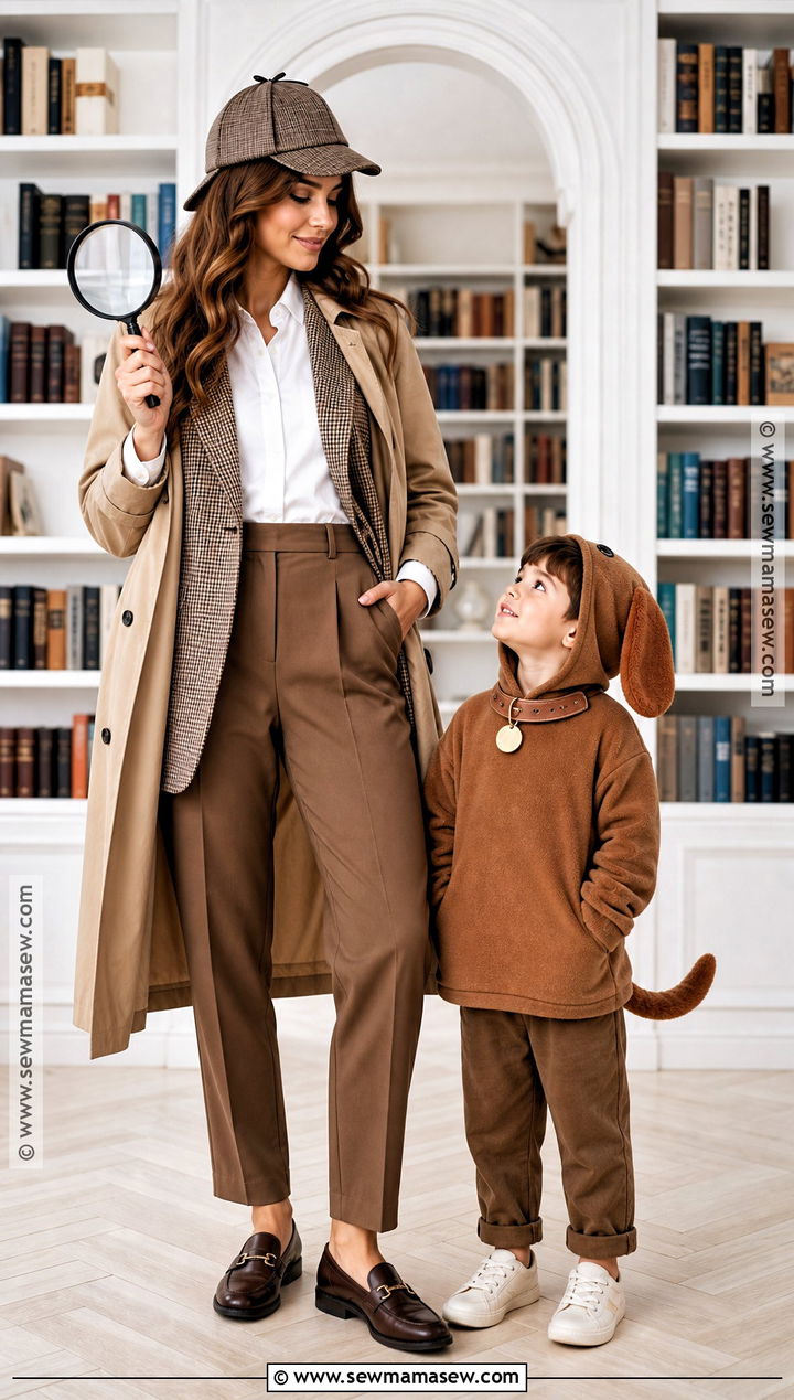 Detective And Mystery Dog Costume - 30 mom and son costume ideas