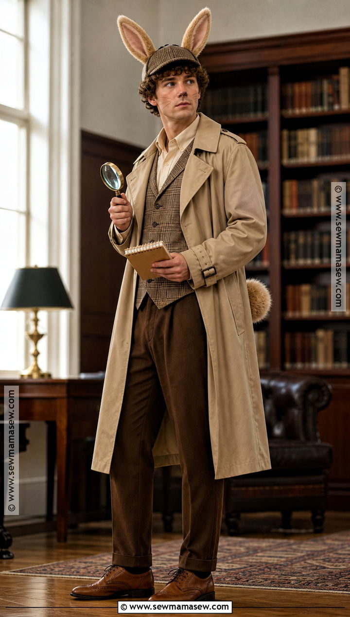 Detective Bunny Costume - 45 bunny halloween costume ideas