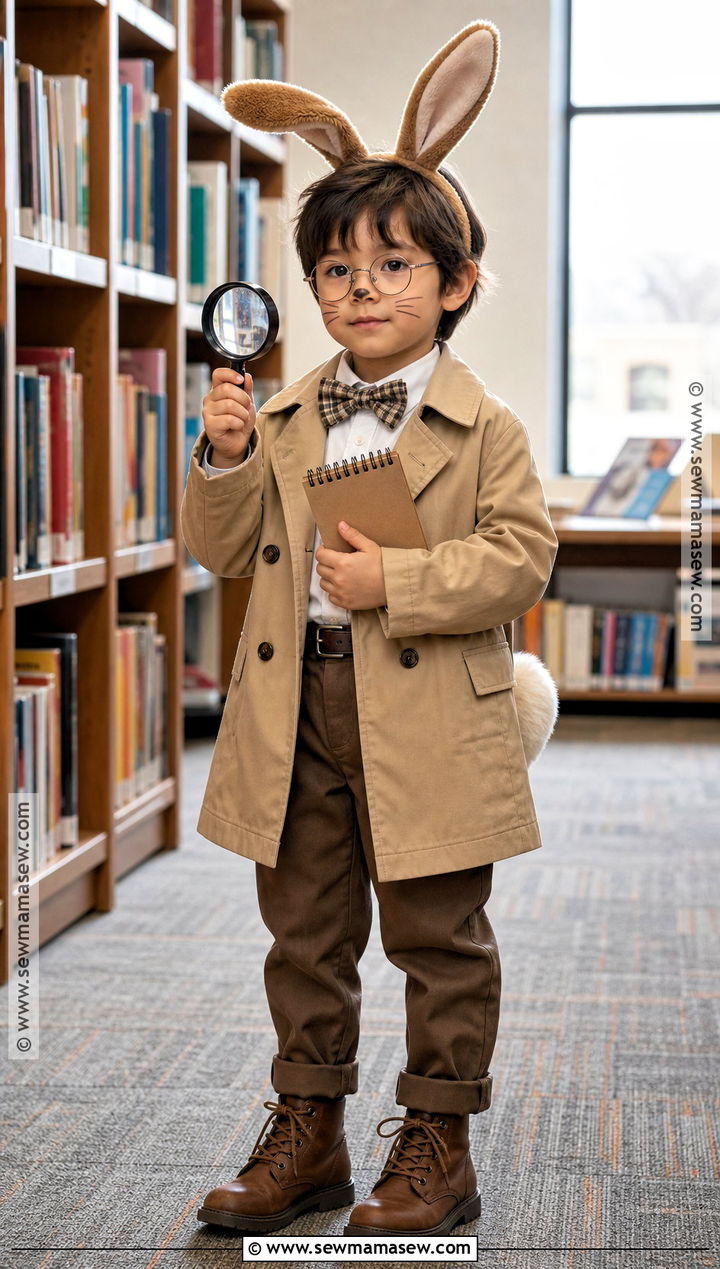 Detective Bunny Costume - 30 bunny costume ideas for kids